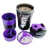 BT53 Protein Blender Shaker Bottle, Protein Blender Beast, Fitness Gym Shaker Bottle with Protein Powder Storage and Pill Organizer, 500ML (Purple) view 2