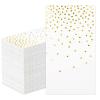 DYLIVeS 100 Pack White and Gold Foil Mini Polka Dots Confetti Guest Towel Napkins, Disposable Xmas Hand Towels Dinner Paper Napkins for Picnic, Wedding, Birthday, Christmas Party Supply, 3-Ply view 1