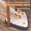 360 Rotatable Adjustable Cleaning Mop Reusable Triangle Mop with 52.1'' Long Handle Automatic Wringing Cleaning Mop Spin Mop Wet Dry Scrubber Brush for Floor Wall Ceiling (White+2pcs Clothes) view 2