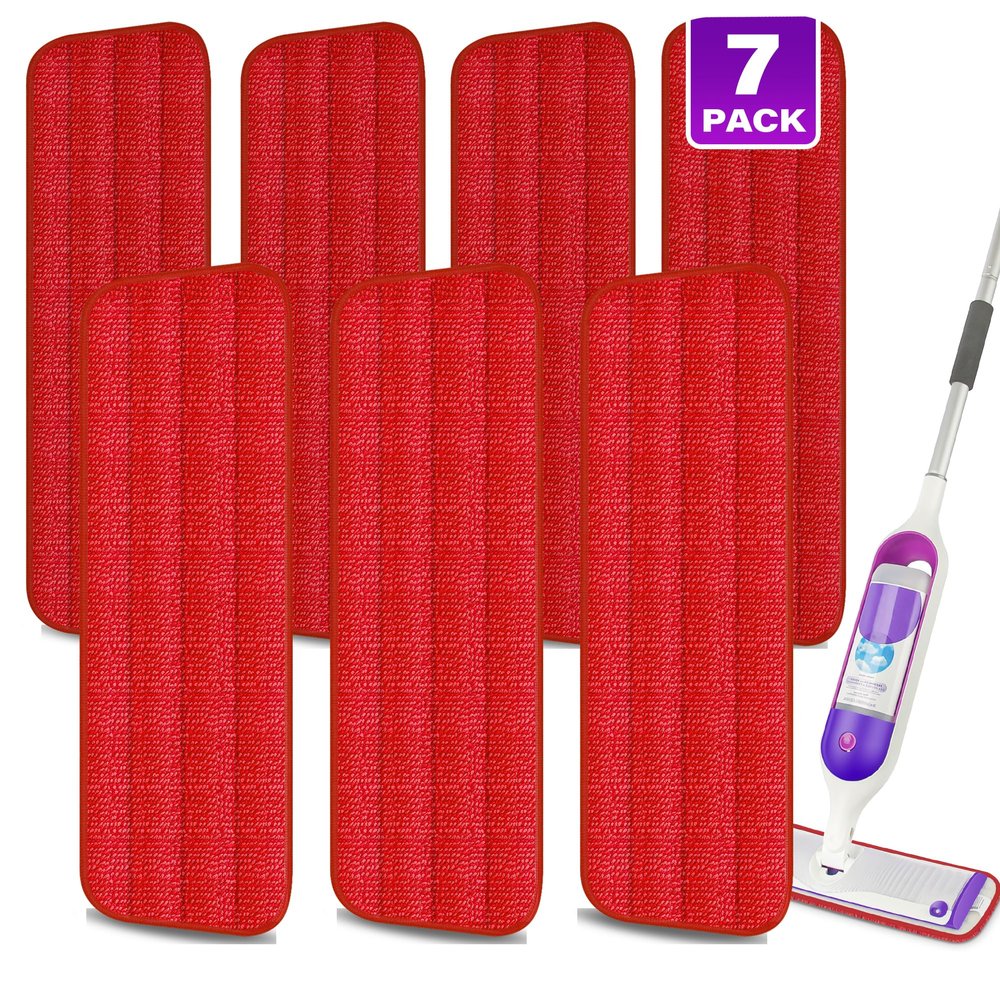 7 Count Reusable Mop Pads for Swiffer PowerMop - MEXERRIS Microfiber Wet PowerMop Pads Refills Machine Washable Hard Wood Floor Mop Pads Replacement for 13''-15'' Spray Floor Mops
