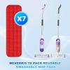 7 Count Reusable Mop Pads for Swiffer PowerMop - MEXERRIS Microfiber Wet PowerMop Pads Refills Machine Washable Hard Wood Floor Mop Pads Replacement for 13''-15'' Spray Floor Mops view 2