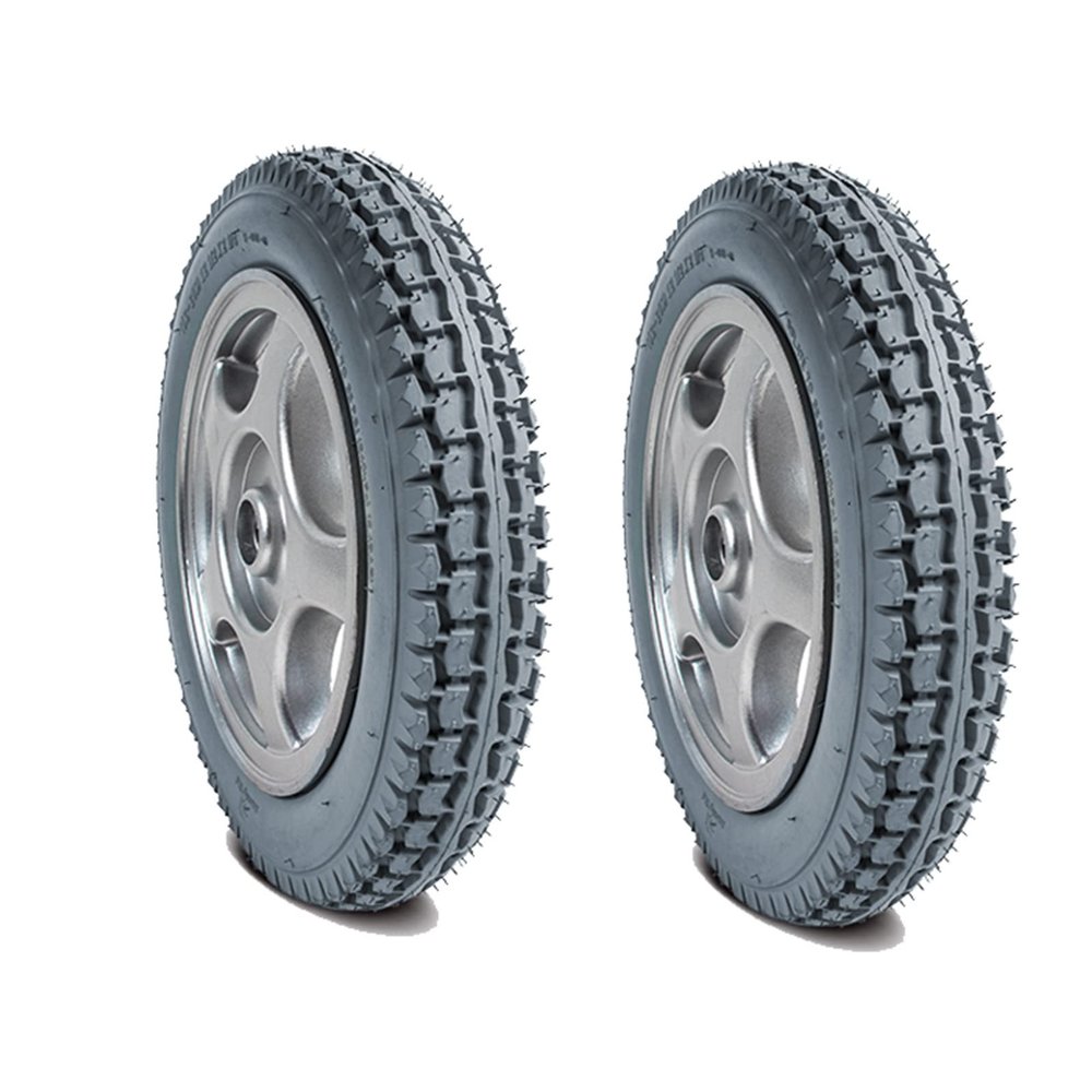12inch Electric Wheelchair Rear Wheels Accessories, Wheelchair Replacement Wheels, Thickened Solid Tire, Aluminum Alloy Hub, Key Width: 6mm
