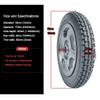 12inch Electric Wheelchair Rear Wheels Accessories, Wheelchair Replacement Wheels, Thickened Solid Tire, Aluminum Alloy Hub, Key Width: 6mm view 2