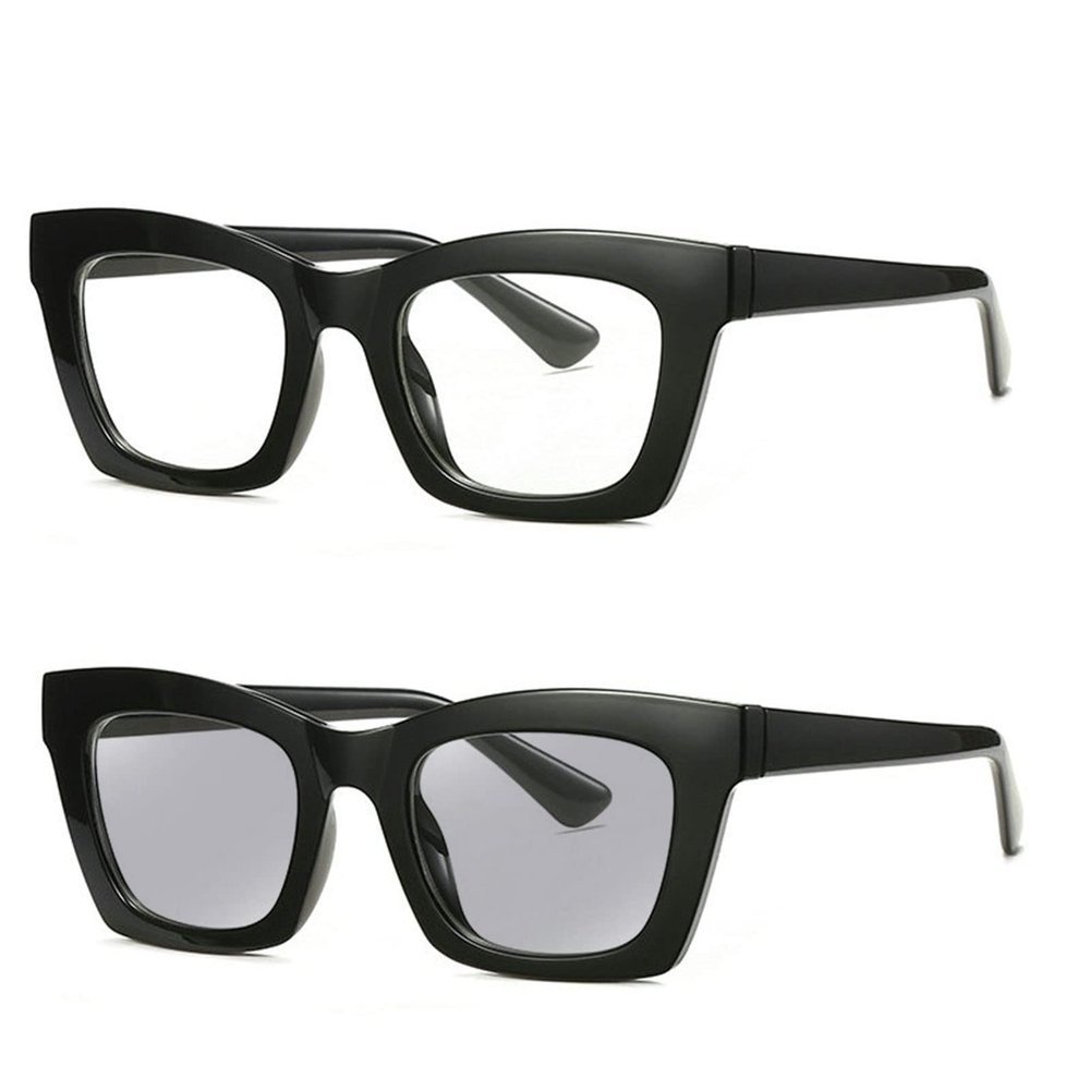 willochra Bifocal Reading Glasses Women men square Blue Light Blocking Computer Spring Hinge Readers Retro Frames Anti UV Ray (black, 3.5, multiplier_x)