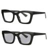 willochra Bifocal Reading Glasses Women men square Blue Light Blocking Computer Spring Hinge Readers Retro Frames Anti UV Ray (black, 3.5, multiplier_x) view 1