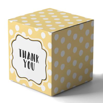 Inkdotpot Paper Box - Mini Favor Box For Baby Shower 4x4x4 Inches Paper Gift Boxes, Candy Paper Box For Party Favors, Baby Shower Bird,Boy/Girl Theme- Pack Of 20