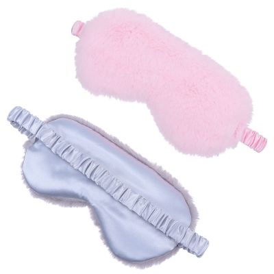 COHEALI 2pcs Plush Sleep Eye Mask for Women and Girls Light-Blocking Soft and Washable Blindfolds for Travel and Home Use Fresh