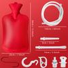 Enema Bag 2L Home Enema Kit with 2 Enema Tips,60 inch Long Silicone Hose, Controlable Water Flow Valve, Hot-Water Bottle for Colon Cleansing Enemas for Women/MenRed view 2