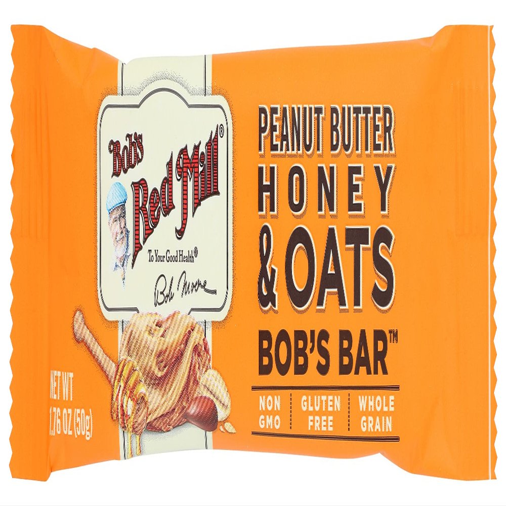 Bob's Red Mill Bob's Bar, Peanut Butter Honey & Oats, Gluten Free & Non-GMO, 1.76 Oz (Pack of 12)