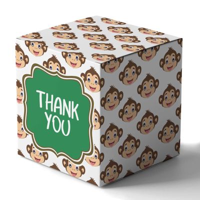 Inkdotpot Paper Box - Mini Favor Box For Baby Shower 4x4x4 Inches Paper Gift Boxes, Candy Paper Box For Party Favors, Baby Shower Jungle,Boy/Girl Theme- Pack Of 20