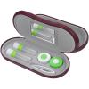 Healifty Contact Lens Case and Glasses Case with Built-in Mirror, Tweezer and Contact Solution Bottle - 2-in-1 Eyeglass and Lens Case Double Layer Portable Lens Box for Home Travel view 1