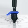 2 in 1 Floor Scrub Brush Grout Brush with 57.8" Long Handle,120Rotatable Shower Tile Grout Scrubber,V-Shaped Corner Brush for Hard to Reach Areas (Blue) view 2