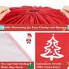HRX Package Large Cotton Christmas Bag, 32x28 inch Fabric Drawstring Santa Sack, Reusable Cloth Wrapping Bag with Gift Tag for Xmas Presents view 3