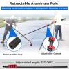 XIAOYE 3-10.8m Window Cleaning Washing Pole Cleaner Kit,Water Fed Cleaning System, Aluminum Outdoor Window Cleaner w/ 20m Hose,Window Cleaning Brush Equipment,24FT/7.2M view 3