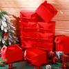 36 Pcs Party Favor Treat Boxes, Goodie Candy Gable Paper Gift Boxes with Handles for Birthday Wedding Shower Christmas Party Supplies, 6 x 3.5 x 3.5 Inches(Red) view 3
