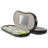Healifty Contact Lens Case & Glasses Case with Built-in Mirror, Tweezer & Contact Solution Bottle - 2-in-1 Eyeglass & Lens Case Double Layer Portable Lens Box for Home Travel, Black3 view 1