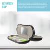 Healifty Contact Lens Case & Glasses Case with Built-in Mirror, Tweezer & Contact Solution Bottle - 2-in-1 Eyeglass & Lens Case Double Layer Portable Lens Box for Home Travel, Black3 view 4
