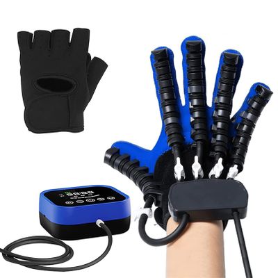 FXNFXLA Rehabilitation Robot Gloves, Functional Finger Rehabilitation Trainer, for Stroke Hemiplegia Arthritis Hand Patients(Size:L Code,Color:Right Hand)