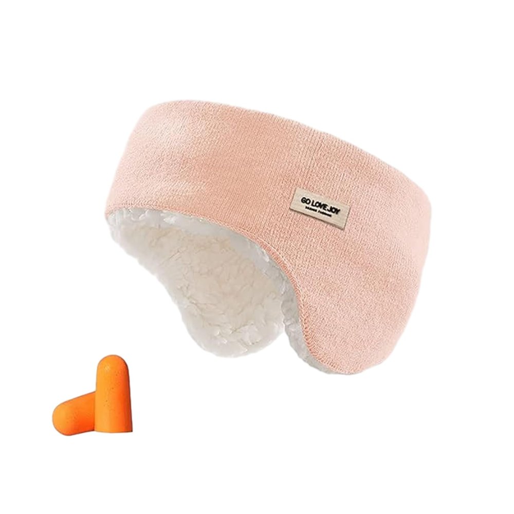 HCHZSH123 Earmuffs for SleepBlindfold Ear Muffs all-in-one Headband and Noise Reduction Earplugs, Ear Muffs Winter Women Sleep Mask (pink)