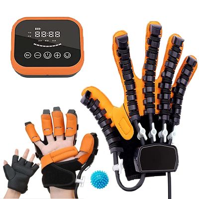 FXNFXLA Rehabilitation Robot Gloves, Self-Training Finger Rehabilitation Device Functional Hand Splint Robot Hand Glove, Finger Straightening Brace Guard(Size:L Code,Color:Right Hand)