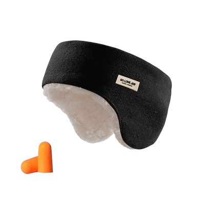 HCHZSH123 Earmuffs for SleepBlindfold Ear Muffs all-in-one Headband and Noise Reduction Earplugs, Ear Muffs Winter Women Sleep Mask (black)