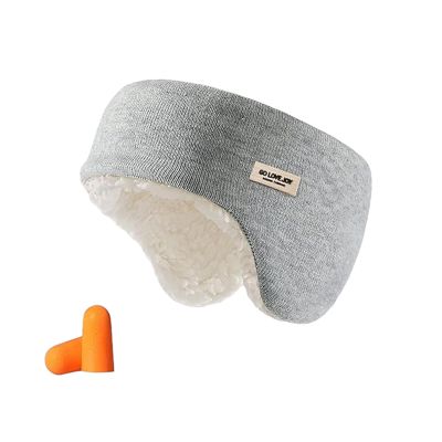 HCHZSH123 Earmuffs for SleepBlindfold Ear Muffs all-in-one Headband and Noise Reduction Earplugs, Ear Muffs Winter Women Sleep Mask (grey)