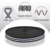 URROMA 1 Roll Stripe Grosgrain Ribbon, 0.59 in*50 Yards White and Black Polyester Ribbon for Gift Wrapping Wedding Birthday Christmas Party Decor Supplies view 3