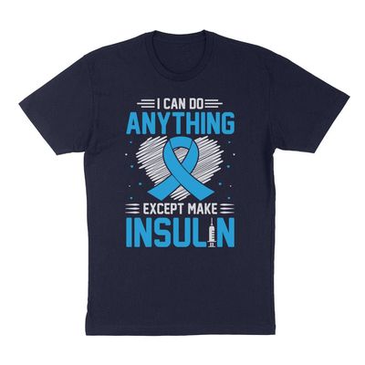 TeesAndTankYou Except Make Insulin Diabetes Awareness Shirt Unisex 2X-Large Navy