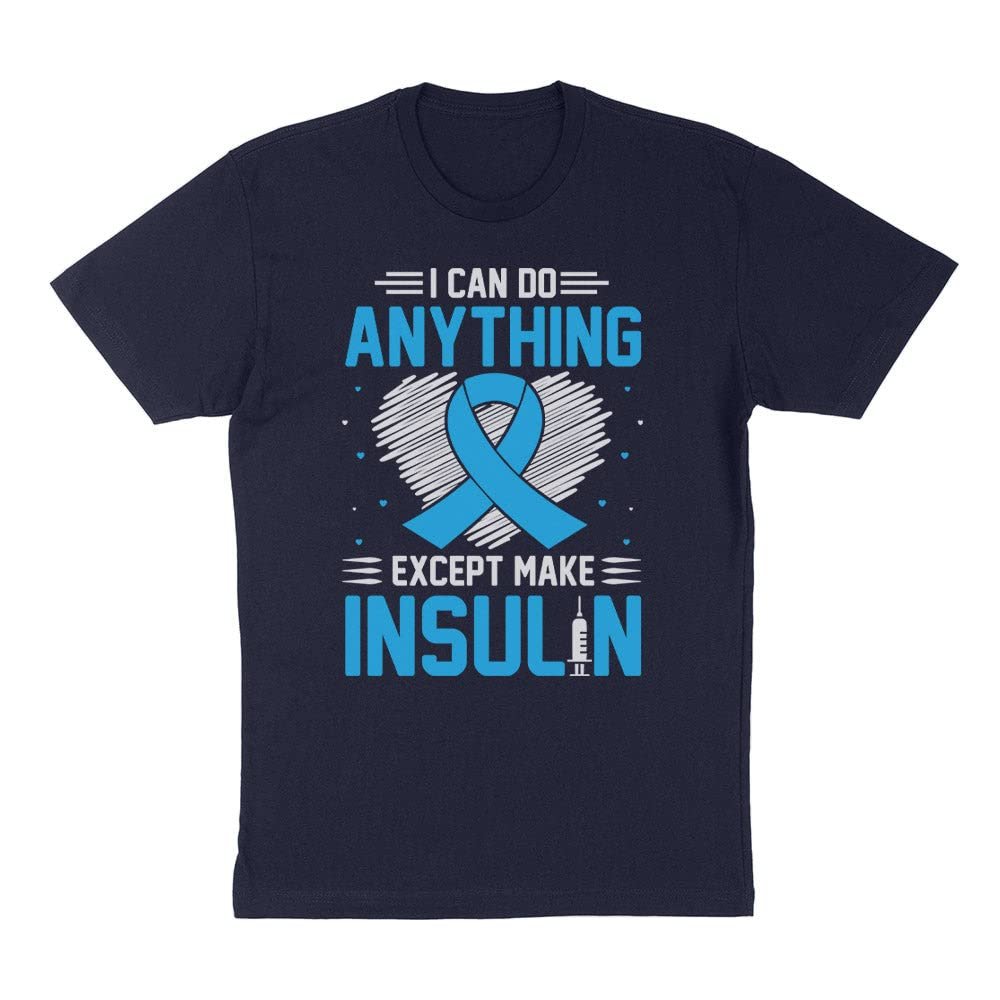 TeesAndTankYou Except Make Insulin Diabetes Awareness Shirt Unisex 2X-Large Navy