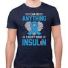 TeesAndTankYou Except Make Insulin Diabetes Awareness Shirt Unisex 2X-Large Navy view 2