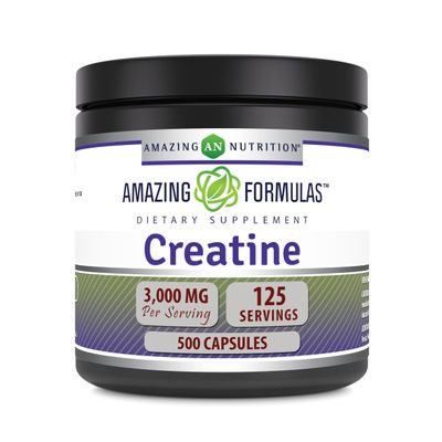 Amazing Formulas Creatine 3000 Mg Amino Acid Supplement | Capsules | Non-GMO | Gluten-Free | Made in USA (1 Pack | 500 Count)
