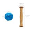 Body Back Wooden Foot Roller and Foot Star Massager Ball Bundle Plantar Fasciitis Relief view 2