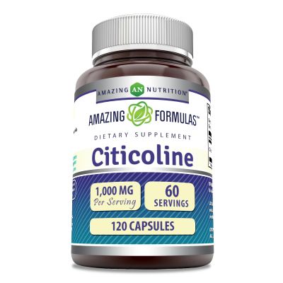 Amazing Formulas Citicoline Supplement | 1000 Mg per Serving | 120 Capsules | Non-GMO | Gluten-Free | Made in USA