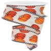 Craig Bachman, 2.5" Stitch Pumpkin Royal Ribbon: Ivory (10 Yards) - Holiday Decorative Gift Wrapping Ribbon view 1
