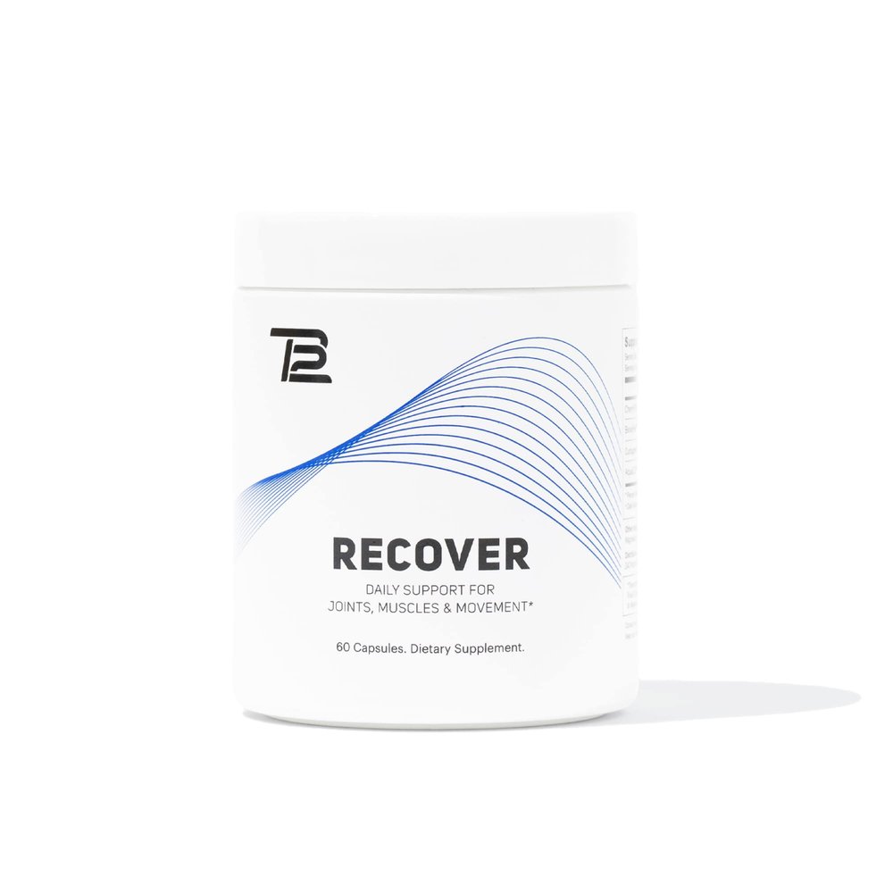 TB12 Recover - Premium Natural Recovery Supplement with Tart Cherry, Egg Membrane, Curcumin, and Boswellia to Support Muscle Recovery, and Joint Mobility