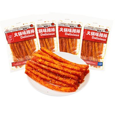 latiao Hot & Spicy 4 Pack spicy stick Chinese Specialties Snacks (98g*4)