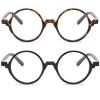 Transition Sunglasses Photochromic Bifocal Reading Glasses Men Women 2 pairs Fashion Light Far and Near Round Reader (2pcs-black&leopard, 3.5, multiplier_x) view 3