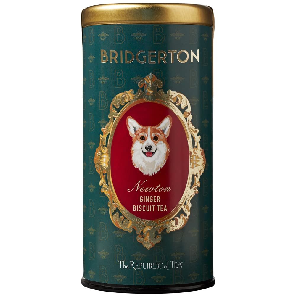 The Republic of Tea  Bridgerton Newton Ginger Biscuit Tea, 36 Tea Bags, Caffeine-Free