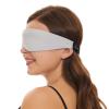 ALASKA BEAR Sleep Mask for Side Sleepers Patented Design, Cup-Shaped and Extra-Soft, 100 Blackout Eye Mask Shades Cover for Men and Women Home or Travel, Machine Washable, Pale Grey view 2