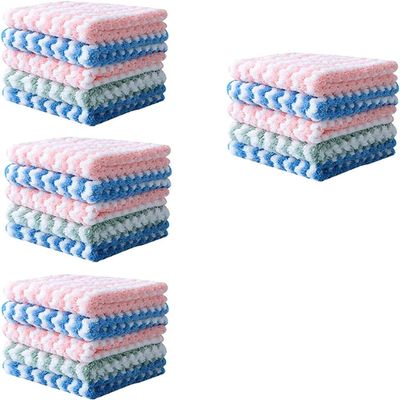Lcmei 9.8inch Straseapoit Microfiber Cleaning Rag,Nonstick Oil Washable Fast Drying,Reusable Microfiber Cleaning Cloths,Multifunctional Towel Cleaning Microfiber Cleaning Rag (20pcs)