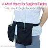 Adjustable Mastectomy Drain Holder Drainage Pouch for Bilateral Mastectomy/Breast Explant Surgery/JP Drain/Tummy Tuck/Breast Reduction, Post-Surgery Accessories(Black) view 3