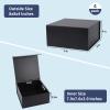 Giftgarden 4-Pack 8x8x4 Black Gift Boxes with Magnetic Lids, Square Collapsible Gift Wrap Box Magnet Clourse for Presents, Mothers Day, Birthday, Wedding, Bridesmaid Groomsman Proposal Box view 2