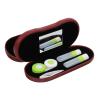 Healifty Portable Glasses Case with Built-in Mirror and Tweezer Compact 2-in-1 Double Sided Lens Storage Box for Travel Eye Care Organizer view 1