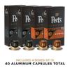 Peet's Coffee, Dark Roast Espresso Capsules Variety Pack, Compatible with Nespresso Original Machine, 100% Arabica Coffee - Intensity 10-11, 40 Count (4 Boxes of 10 Espresso Capsules) view 2