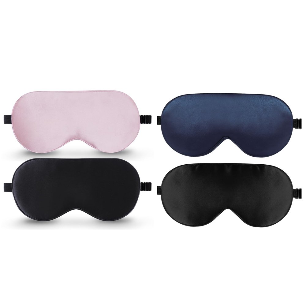 BeeVines 4 Pack Silk Sleep Masks