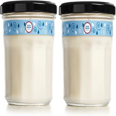 MRS. MEYER'S CLEAN DAY Soy Aromatherapy Candle, 35 Hour Burn Time, Made with Soy Wax and Essential Oils, Rain Water, 7.2 oz - Pack of 2
