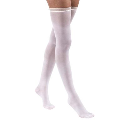 JOBST Anti-Embolism Compression Stockings, 18 mmHg, Thigh High, Closed Toe, White, XX-Large