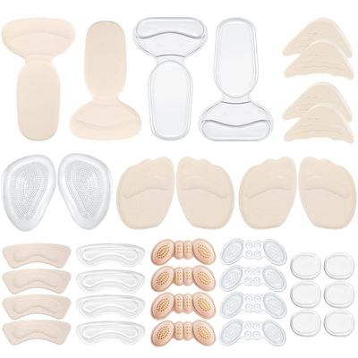 18 Pairs Shoe Filler High Heel Cushion Pads Adjustable Toe Filler Inserts Front Insoles Heel Grips Liner Insert for Preventing Too Big Shoe from Heel Slipping Blisters Relieve Pain