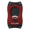 Colibri Premium S-Cut Cigar Cutter - Ergonomic Stainless Steel Spring-Loaded Straight Cut Blade, Ideal for up to 66+ Ring Gauge - Gift for Cigar Enthusiasts (Red Carbon Fiber) view 1