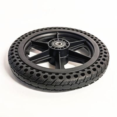 12x1.5 Electric Wheelchair Rear Wheel Parts, 12inch Wheelchair Replacement Wheels Parts with Bearing, Honeycomb Solid Tire, Nylon Hub, Bearing: 12mm